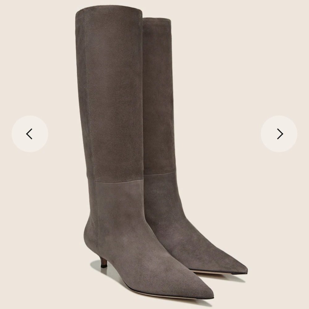 SOLD Veronica Beard Freda Grey Suede Boot - Picture 1 of 4